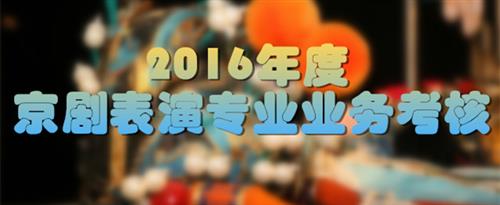 我要看日本美女草逼片国家京剧院2016年度京剧表演专业业务考...